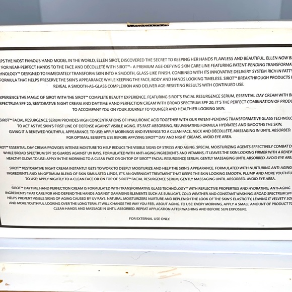 NIB Sirot full sized AM & PM cream & serum w/famous travel sz hand cream - Picture 5 of 6